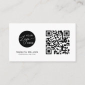 Carte De Visite Code QR du logo professionnel de base (Devant)