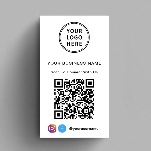 Carte De Visite Code QR du logo promotionnel