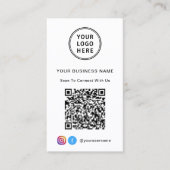 Carte De Visite Code QR du logo promotionnel (Devant)