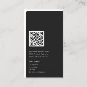 Carte De Visite Code QR du logo réseau professionnel de la société (Dos)