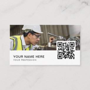 Carte De Visite Code QR du mécanicien