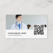 Carte De Visite Code QR du médecin (Devant)
