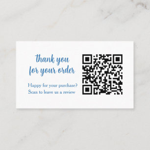 Carte De Visite Code QR du mélangeur de fleurs bleues Laissez-nous
