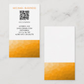 Carte De Visite Code QR du motif de maillage géométrique en dégrad (Devant / Derrière)
