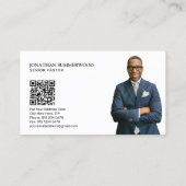 Carte De Visite Code QR du Pasteur chrétien moderne Croix nudscape (Dos)