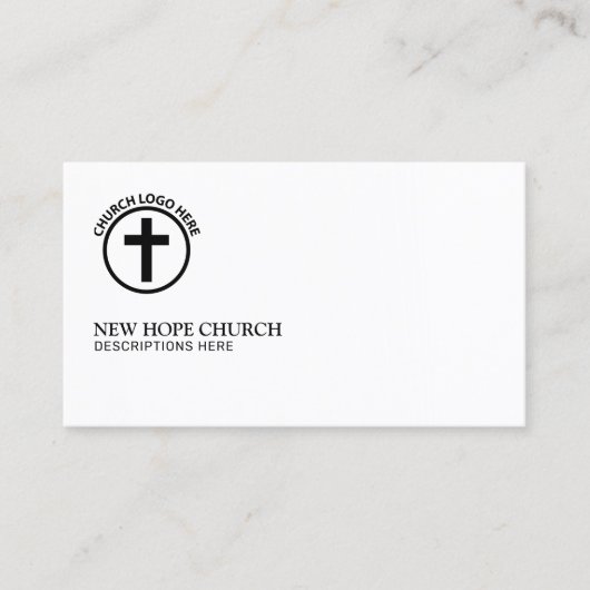 Carte De Visite Code QR du Pasteur chrétien moderne Croix nudscape (Devant)