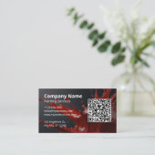 Carte De Visite Code QR du peintre rouge moderne (Debout devant)