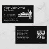 Carte De Visite Code QR du pilote Uber personnalisé (Devant / Derrière)