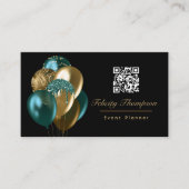 Carte De Visite Code QR du planificateur d'événement de ballons sa (Devant)