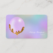 Carte De Visite Code QR du planificateur d'événement Violet et Or (Devant)