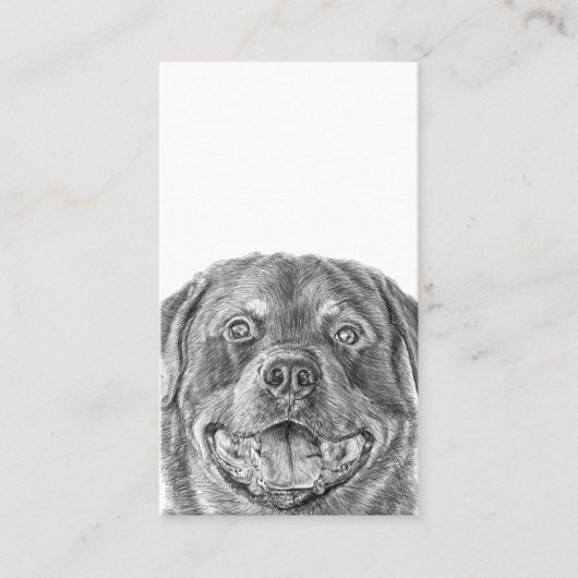 Carte De Visite Code QR du Portrait d'animal (Devant)