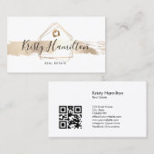 Carte De Visite code qr du professionnel de l'immobilier (Devant / Derrière)
