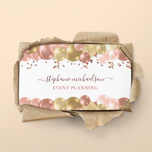 Carte De Visite Code QR du Rose du planificateur de parti