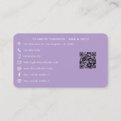 Carte De Visite Code QR du salon de beauté (Dos)