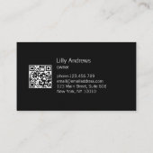 Carte De Visite Code QR du Salon de Beauté Blush Pink (Dos)