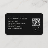 Carte De Visite Code QR du Salon de Beauté Rose Blush Monogramme (Dos)