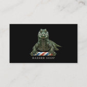 Carte De Visite Code QR du salon de coiffure élégant Alligator Éme (Devant)