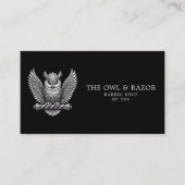 Carte De Visite Code QR du salon de coiffure professionnel Barber  (Devant)