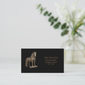 Carte De Visite Code QR du Salon de Coiffure Professionnel Bronze (Debout devant)