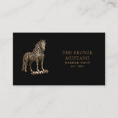 Carte De Visite Code QR du Salon de Coiffure Professionnel Bronze (Devant)