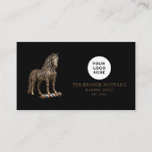 Carte De Visite Code QR du Salon de Coiffure Professionnel Bronze (Devant)