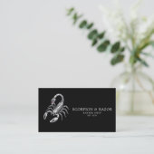 Carte De Visite Code Qr du Salon de Coiffure Professionnel Scorpio (Debout devant)