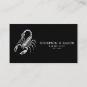 Carte De Visite Code Qr du Salon de Coiffure Professionnel Scorpio (Devant)