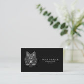 Carte De Visite Code Qr du Salon de Coiffure Professionnel Silver  (Debout devant)
