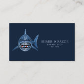 Carte De Visite Code Qr du Salon de Coiffure Steel Shark Professio (Devant)