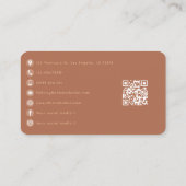Carte De Visite Code QR du salon de manucure afro-américain (Dos)
