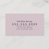 Carte De Visite Code QR du Salon de Maquillage Rose Noir Script   (Dos)