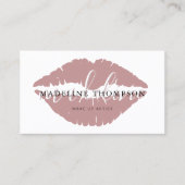 Carte De Visite Code QR du script de calligraphie des lèvres teint (Devant)