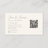 Carte De Visite Code QR du script de chef pâtissier de la boulange (Dos)