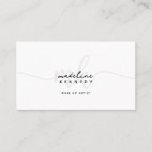 Carte De Visite Code QR du script de monogramme noir blanc (Devant)