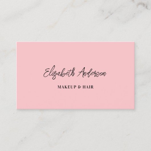 Carte De Visite Code QR du script rose (Devant)