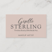 Carte De Visite Code QR du script rose vierge élégant (Devant)