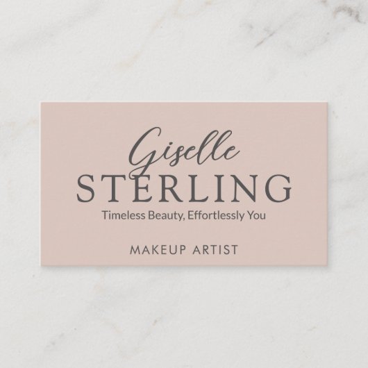 Carte De Visite Code QR du script rose vierge élégant (Devant)