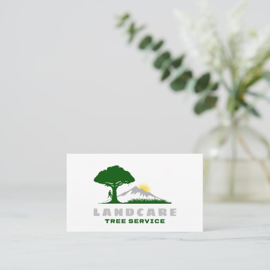 Carte De Visite Code QR du service d'ajustement d'arbre profession (Debout devant)