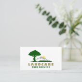 Carte De Visite Code QR du service d'ajustement d'arbre profession (Debout devant)