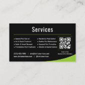 Carte De Visite Code QR du service de contrôle des nuisibles (Dos)