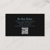 Carte De Visite Code QR du service de nettoyage automatique des dé (Dos)