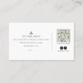 Carte De Visite Code QR du service de nettoyage de maison (Dos)
