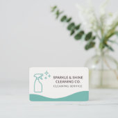 Carte De Visite Code QR du service de nettoyage de maison (Debout devant)