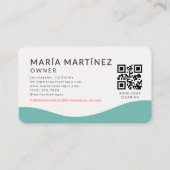 Carte De Visite Code QR du service de nettoyage de maison (Dos)