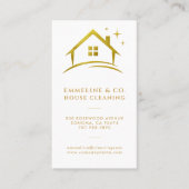 Carte De Visite Code QR du service de nettoyage de maison étincela (Devant)