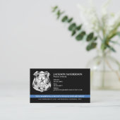 Carte De Visite Code QR du service de police personnalisé (Debout devant)