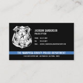 Carte De Visite Code QR du service de police personnalisé (Devant)