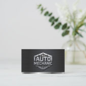 Carte De Visite Code QR du service de réparation automobile Mécani (Debout devant)