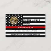 Carte De Visite Code QR du service d'incendie personnalisé de lign (Devant)