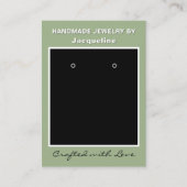 Carte De Visite Code QR du site Web de bijoux noirs de sauge (Devant)